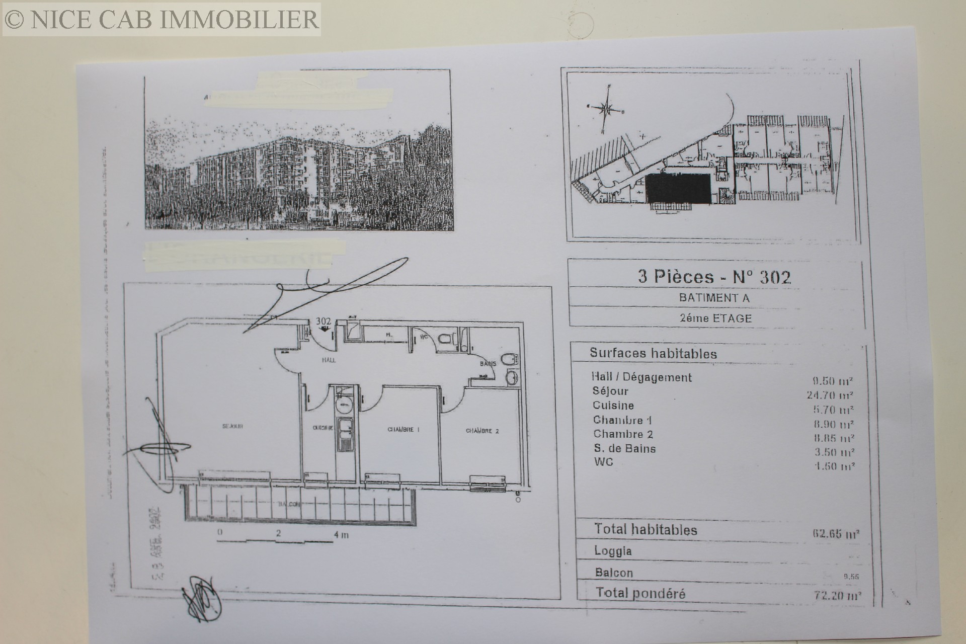 Appartement à vendre, MENTON, 62,36 m², 3 pièces